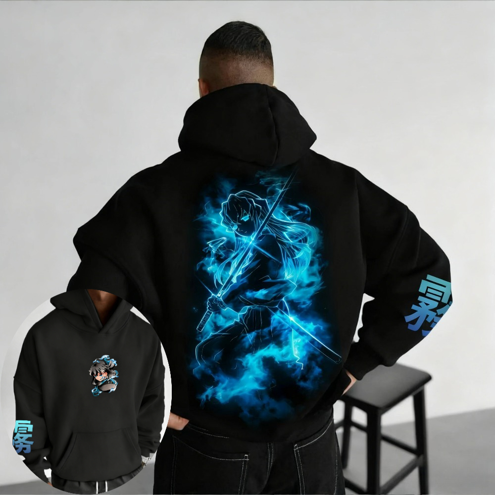 Winter Clothing For Boys - Мужская толстовка с капюшоном Demon Slayer