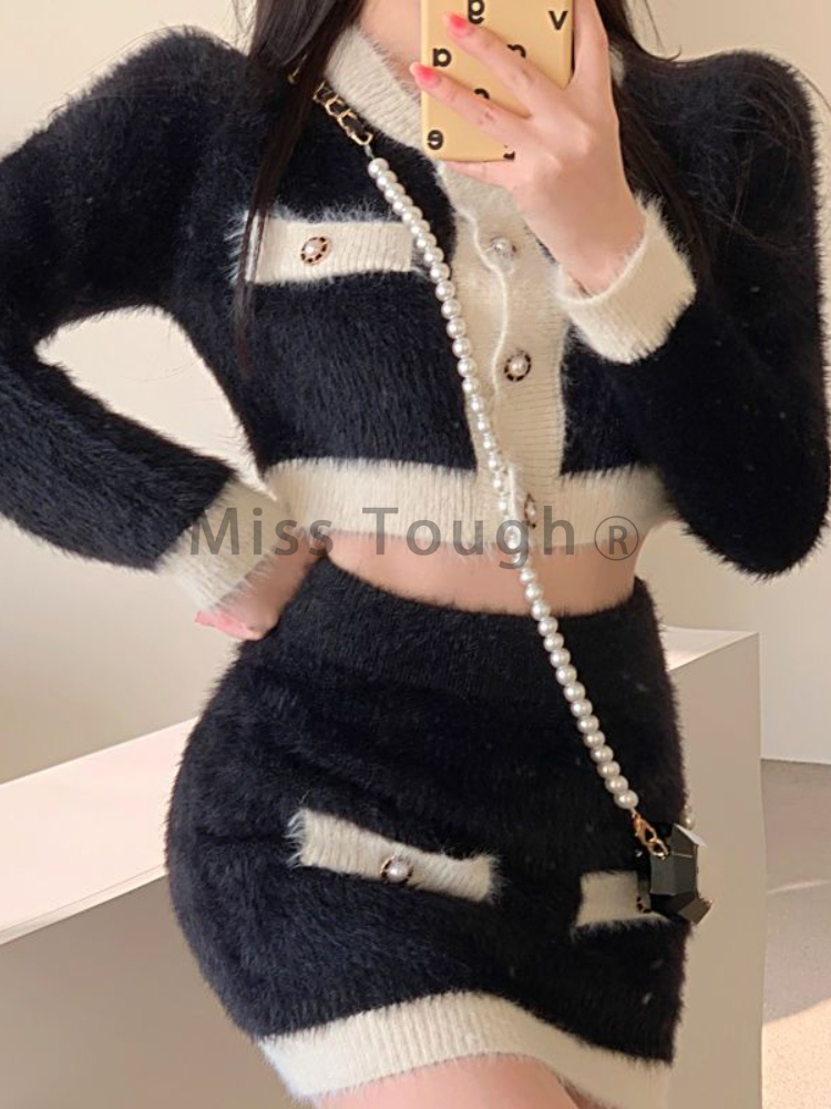 Зимний пушистый вязаный компле – обзор и цена Winter Clothing Sale